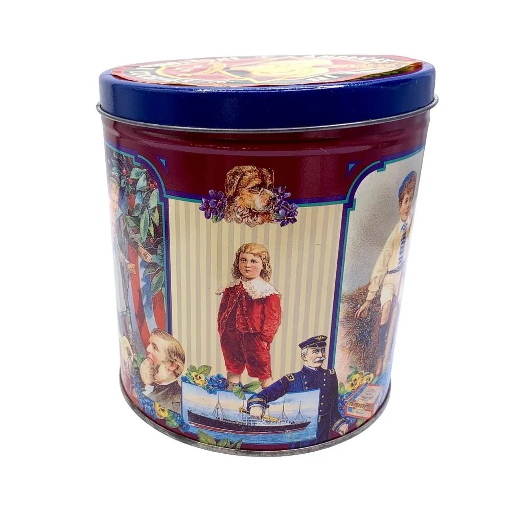 Baker's Estate Shortbread Cookies Food Tin Metal Storage Canister Victorian Chil